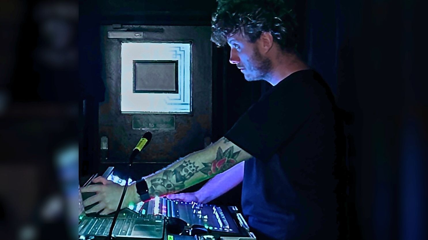 Jack Cole at a mixing console